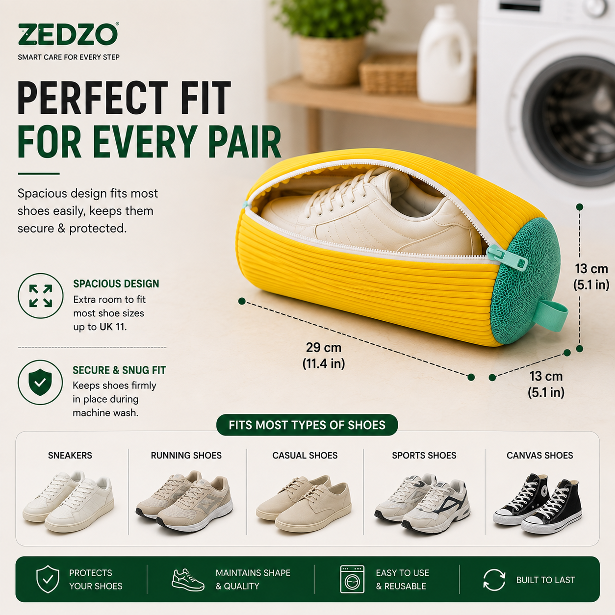ZEDZO Shoe Washing Bag