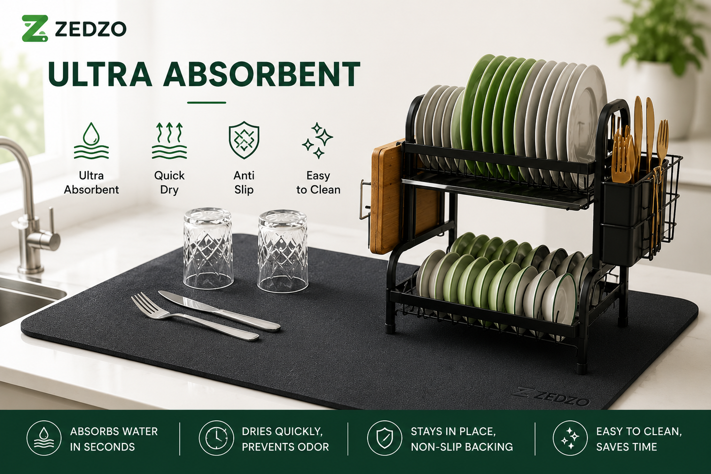 Super Absorbent Kitchen Dry Mat