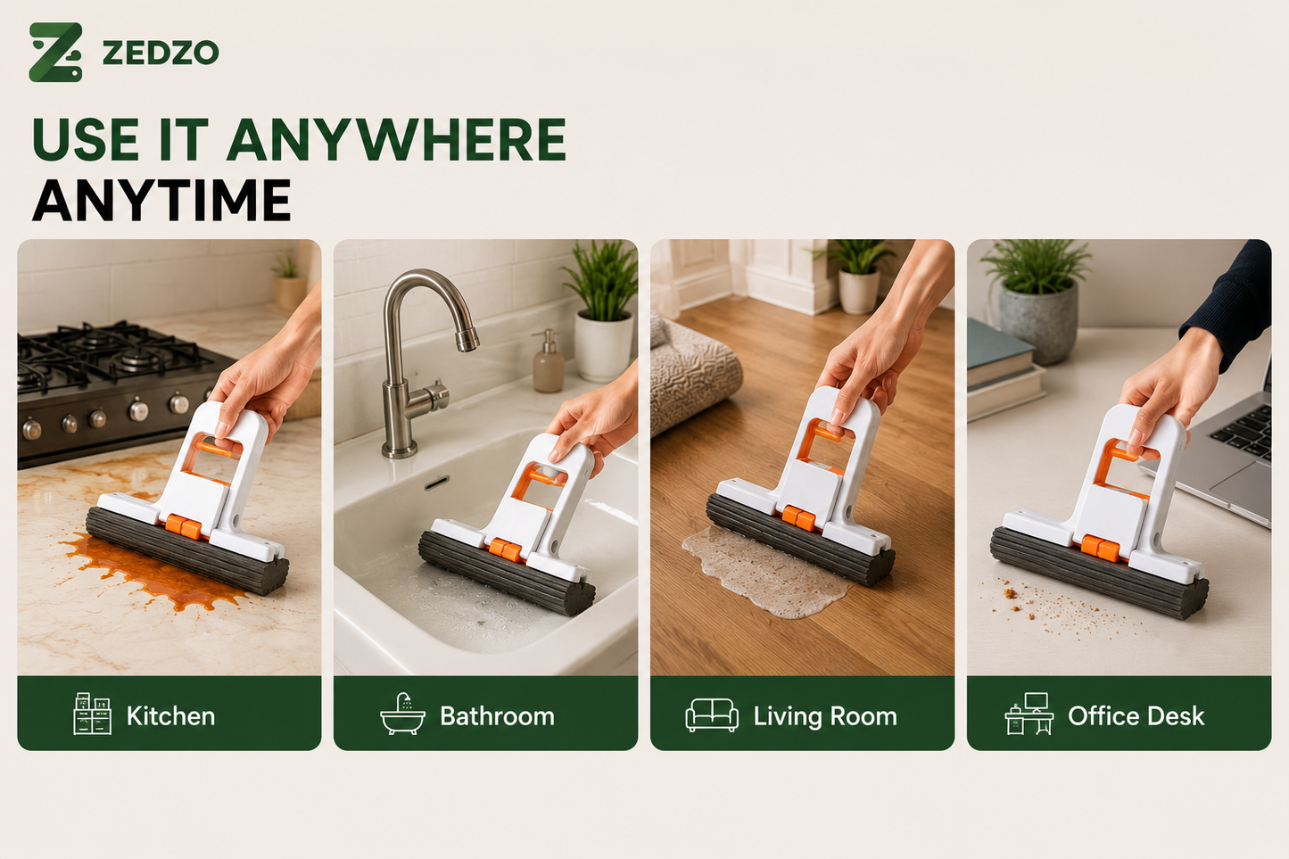 Self-Squeezing Cleaning Mop